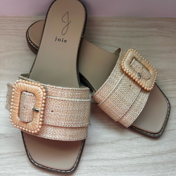 Joie Shoes - Joie Women's Freya Buckle Tan Slide Sandals